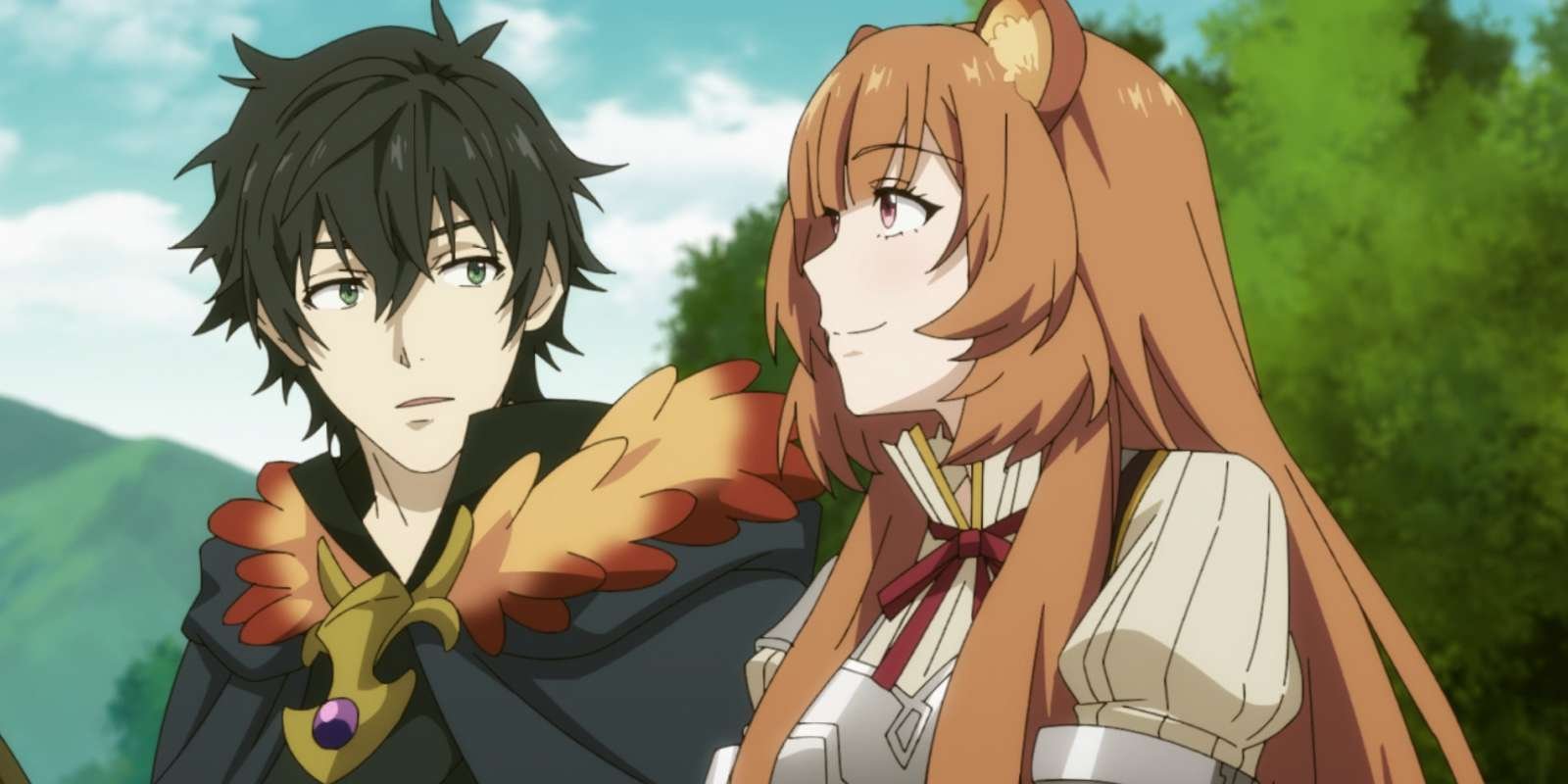 بوستر أنمي The Rising of the Shield Hero الموسم الرابع مع ناوفومي ورافتيليا