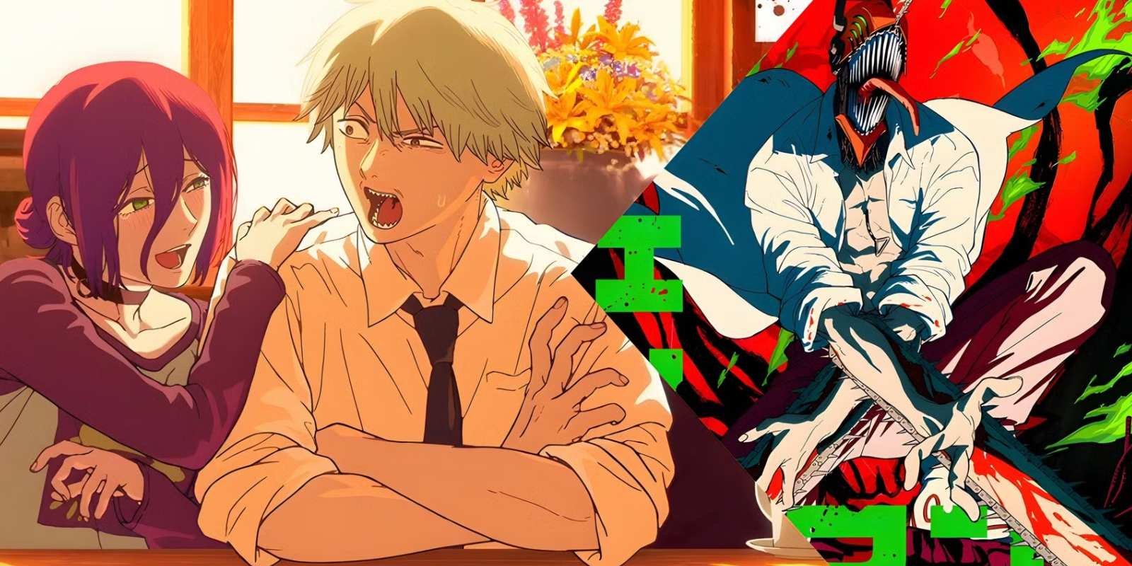 بوستر فيلم Chainsaw Man – The Movie: Reze Arc مع ريزي ودينجي على الشاطئ